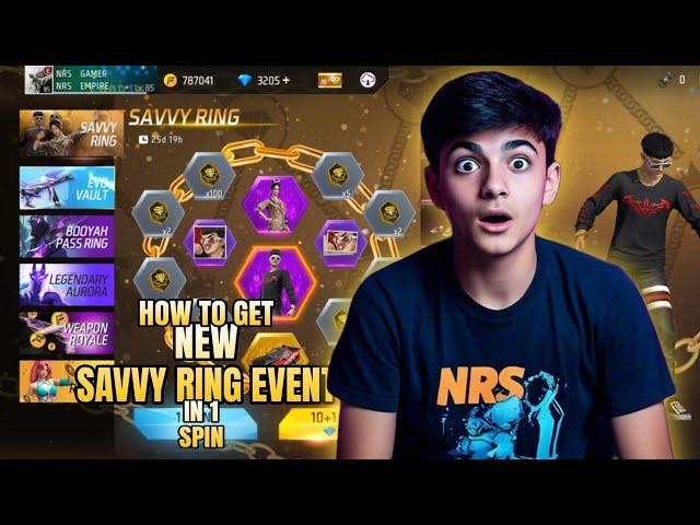 SAVVY RING EVENT FREE FIRE | NEW RING EVENT SPIN | FF NEW EVENT TODAY | FREE FIRE NEW EVENT