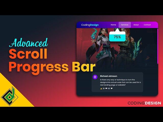 Page Scroll Progress Bar | Progress Bar On Scroll | vanilla JavaScript