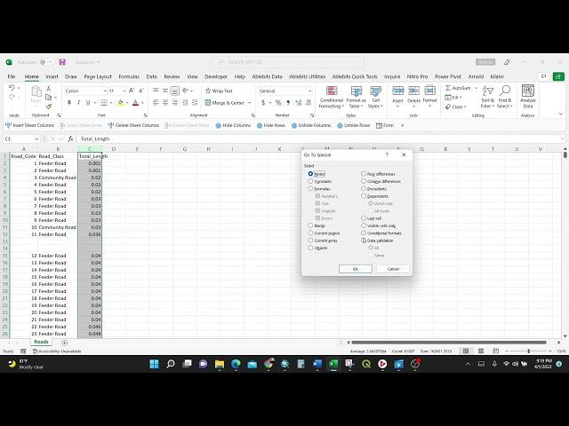 Deleting Blank Rows in Excel