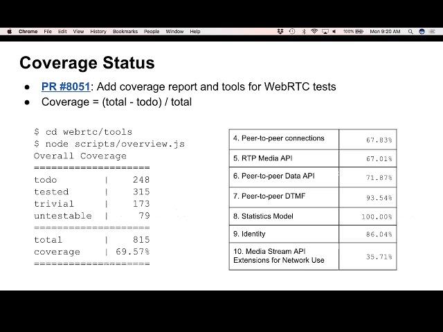 Testing session in WebRTC F2F 6 November 2017