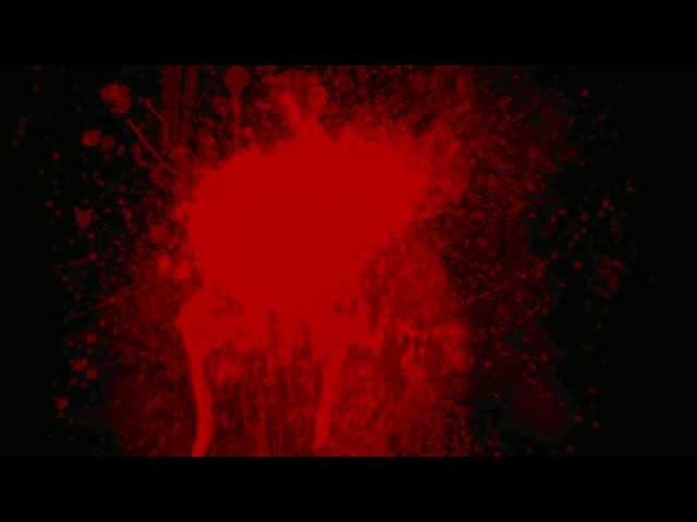 Blood Spatter Splatter on Screen / Wall / Green Screen & Black Background