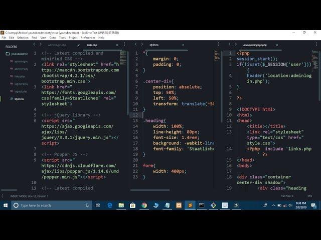 Working on Multiple Tabs in Sublime Text Editor Like CodePen | Sublime Split Screen Feature