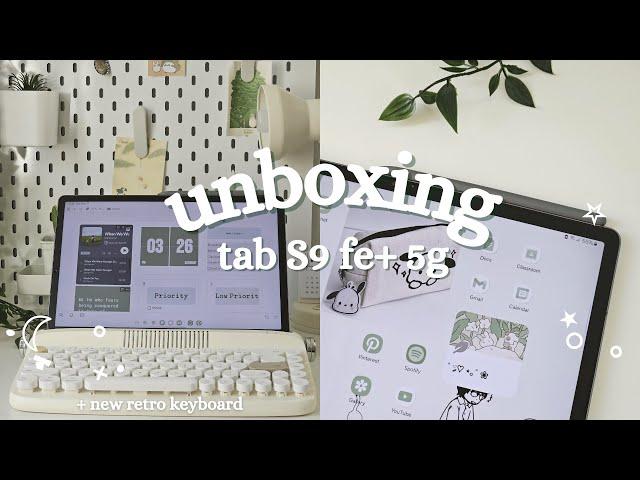  Samsung Tab S9 FE+ 5G ⋆˚️| aesthetic unboxing and setup, new cute keyboard #yunziikeyboard