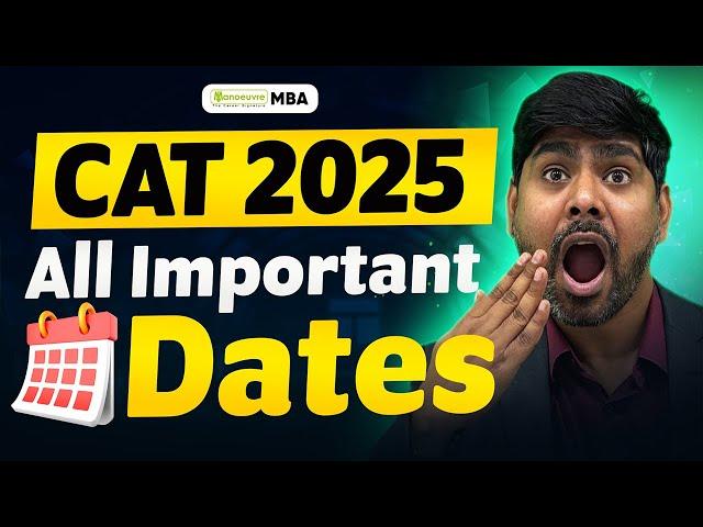 CAT 2025 Important Dates | MBA Colleges To Target #cat2025