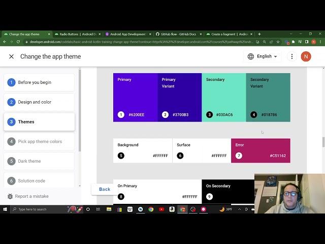 Change the app theme android basics in kotlin unit 2 lesson 1 part 1