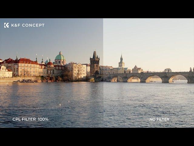 With & Without Circular Polarizers Filter Effect Comparison | K&F CONCEPT True Color CPL Filter Test