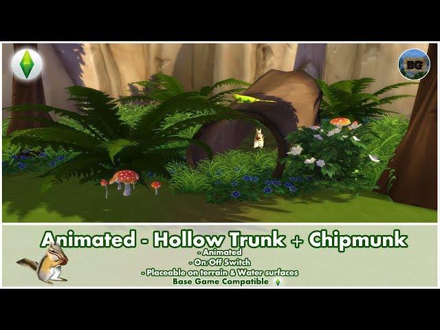 Bakies The Sims 4 Custom Content: Animated - Hollow Trunk + Chipmunk Effect ️