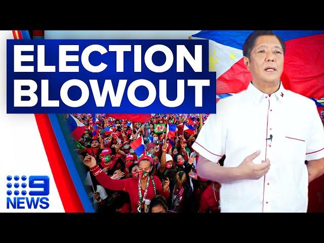 Philippines Election 2022: Dictator's son Marcos Ferdinand Jr. set for presidency | 9 News Australia