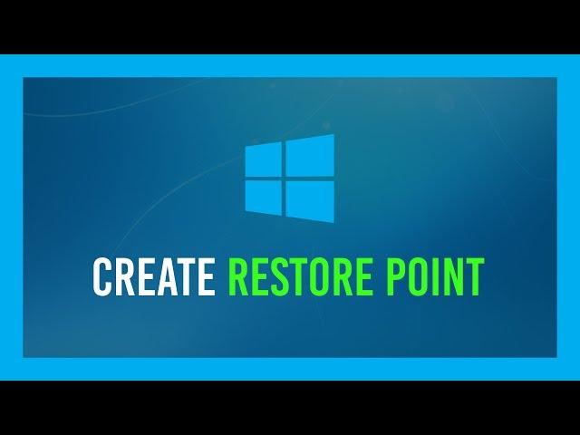 How to: Easily create a System Restore point for Windows 10