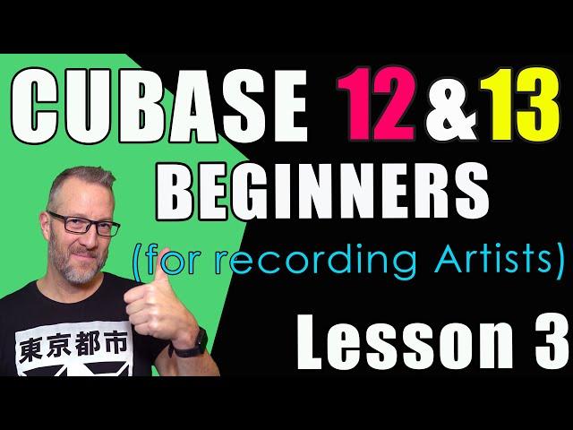 Cubase 12 & 13 Beginner Tutorial Lesson 3 - Recording an Electric Guitar