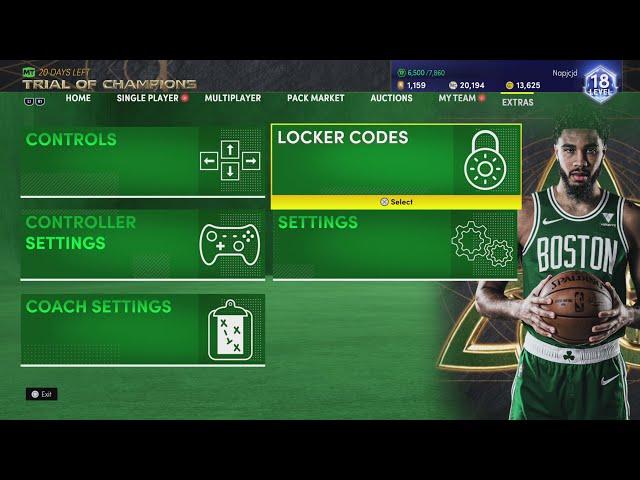 NBA 2K21 Tokens (Up To 75) Locker Code