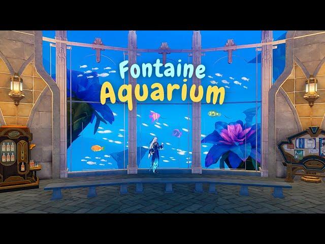 Fontaine Aquarium  || Genshin Serenitea Pot Design (Swirling Isles)