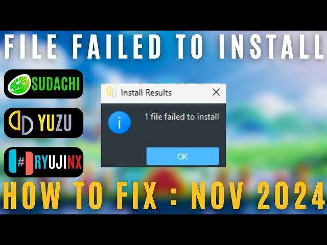 YUZU how to fix. File Failed To Install | 6 MEHODS !!!