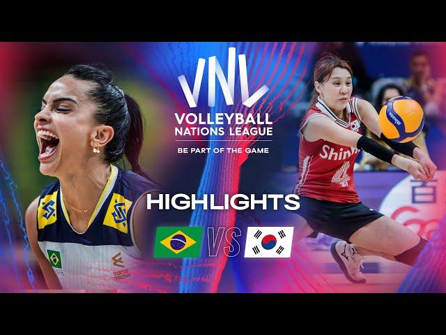  BRA vs.  KOR - Highlights | Week 1 | Women's VNL 2024