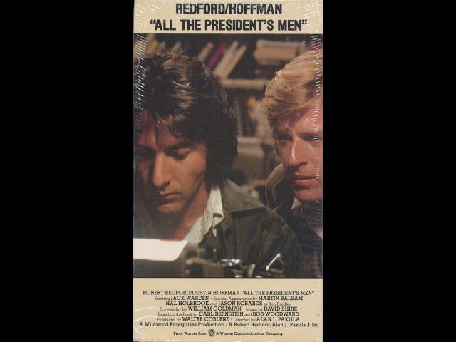 Opening to All The President's Men (Canadian Copy) 1986 VHS