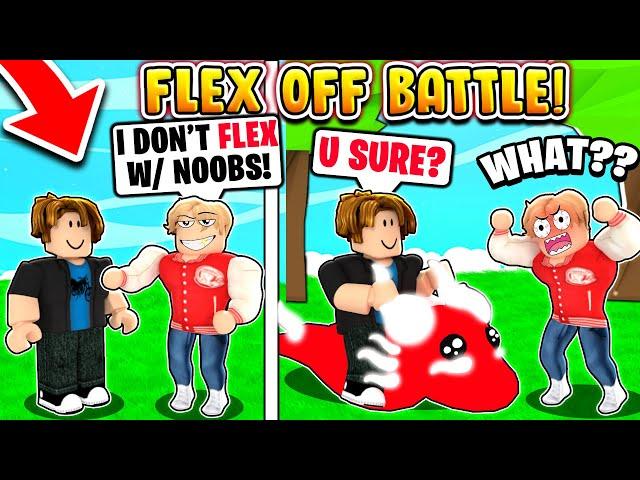 FLEX OFF BATTLE! NOOB WITH A *MEGA NEON* GHOST DRAGON! (Roblox Adopt Me)