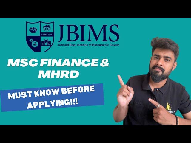 JBIMS MHRD & MSC FINANCE | How to Prepare for WAT/GD & PI | Should I Consider Applying?