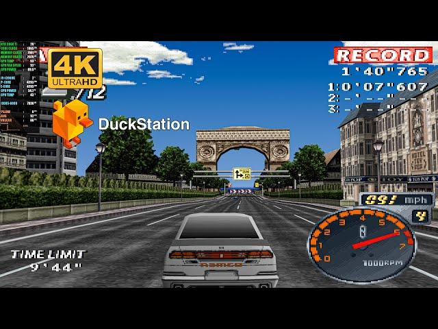 Rage Racer - ( DuckStation 4K ) + Best Settings | Playable️ | PS1 Emulator (2024)