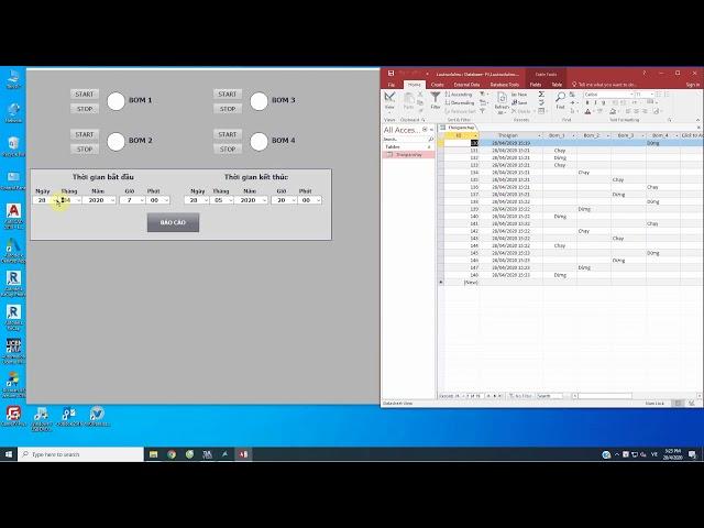 Wincc Write data to Database and Read data from Database. demo