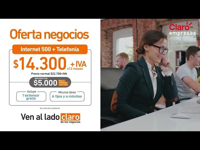 Claro Empresas - Plan Internet Fibra 500 Mbps + telefonía