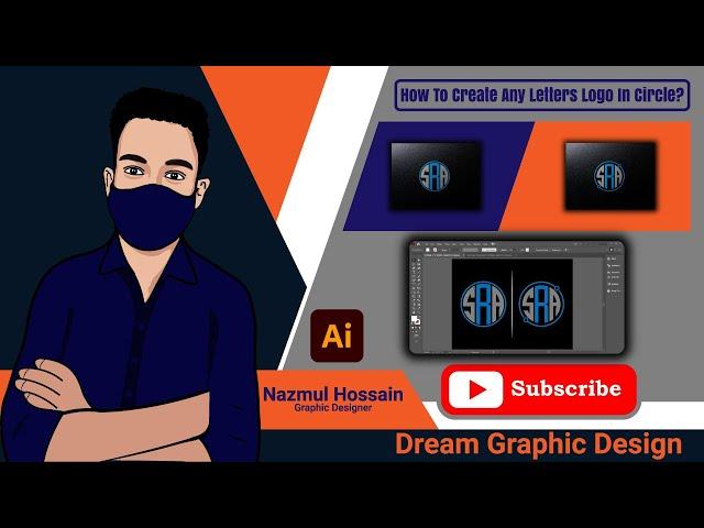 How to make circle logo with letter (Bangla Tutorial)? Letters In Circle | Adobe Illustrator CC 2021