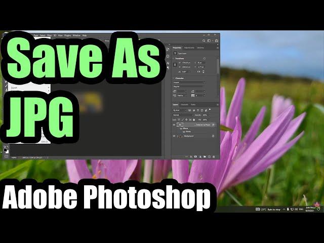 How to save as JPG (Photoshop 2021)