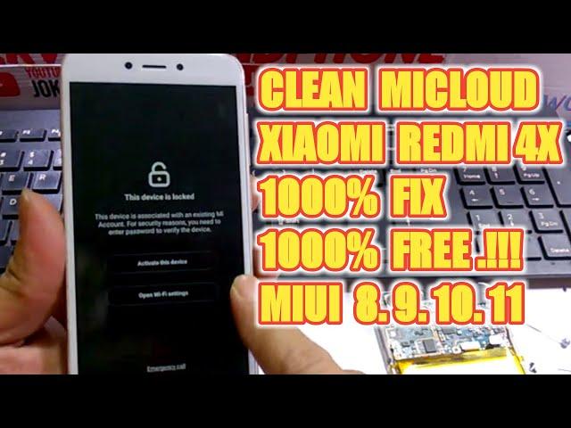 Clean Micloud Xiaomi Redmi 4X MIUI 8.9.10.11 Free.!!! || JKS opreker handphone