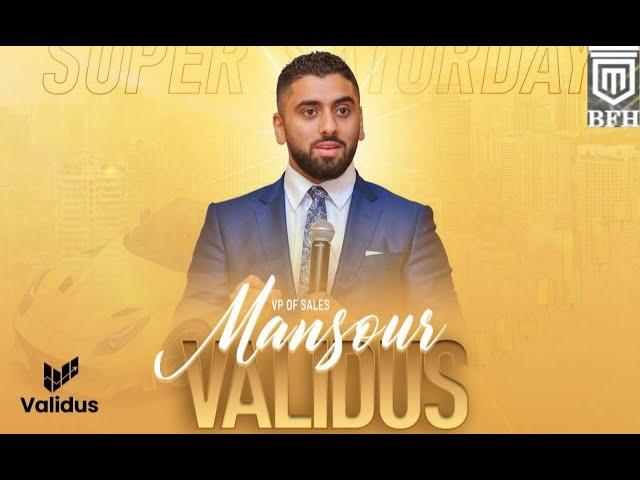 The Validus Presentation | done by exclusively by our VP Sales, Mr Mansour, منصور الطوافي by