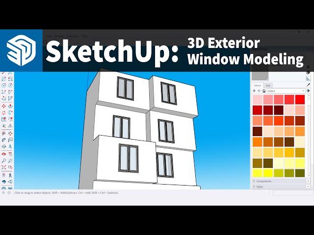 SketchUp 2024 Tutorial: How To Model Windows In SketchUp