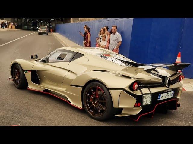 820HP Pambuffetti PJ-01 in Monaco - Start-Up, Tunnel Sound & Exhaust sound!