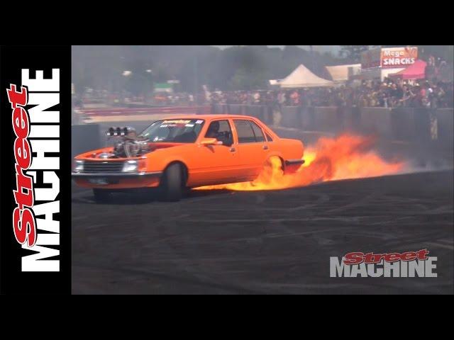 FROM HELL Burnout Fire at Summernats 28