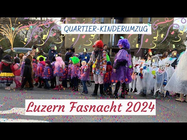 Carnival in Luzern: Children's Fasnacht Parade 2024 (Switzerland)