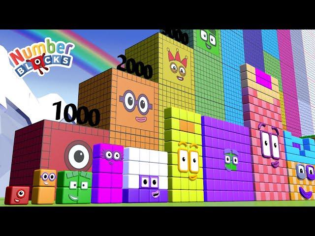 Numberblocks Doubler Club 1 to 4096 to 30,000 - Count to 30,000 Song - Learn to Count Big Numbers