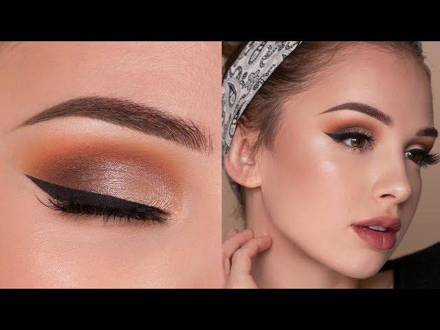 Affordable Drugstore Makeup Tutorial | Warm Orange Toned Smokey Eye