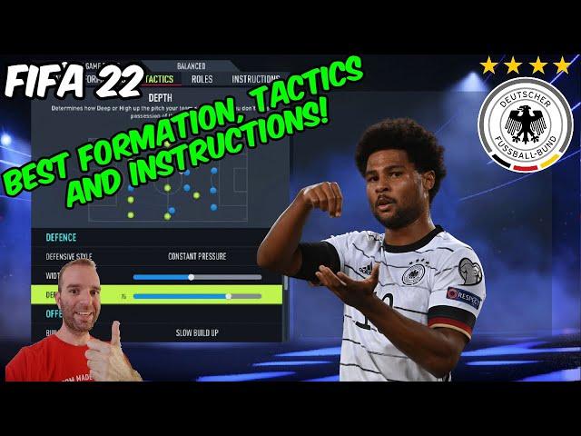 FIFA 22 - BEST GERMANY Formation, Tactics and Instructions