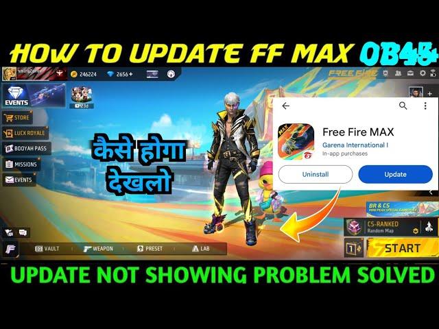 Free Fire Max Update Not Showing Problem || FF Max Ob45 Update Playstore Se Kaise Karen