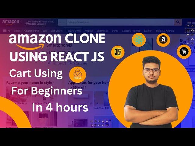 Build Amazon Clone Using React JS For Beginners | Complete Website Like Amazon In React JS 2024