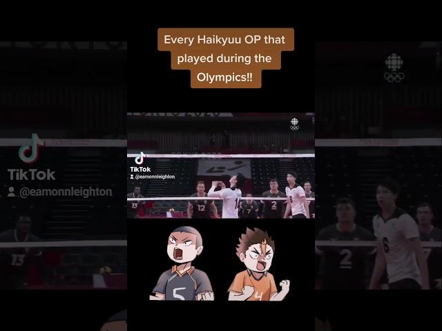 Every time the Haikyuu theme played at the Olympics