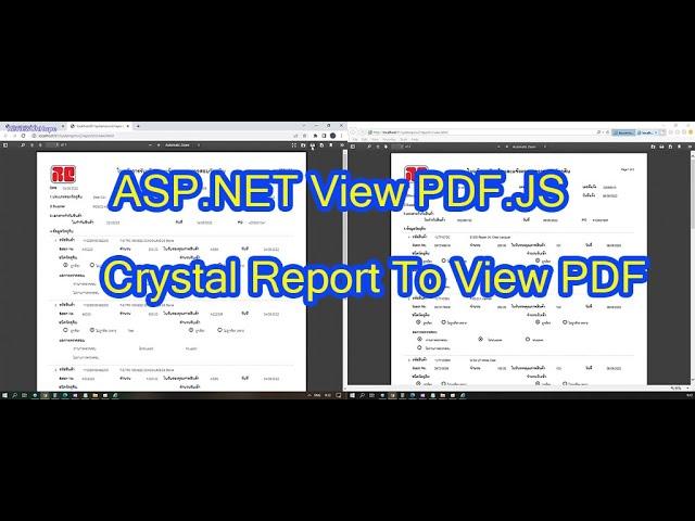 ASP.NET Crystal Reopt to view PDF via pdf.js all Support Browser