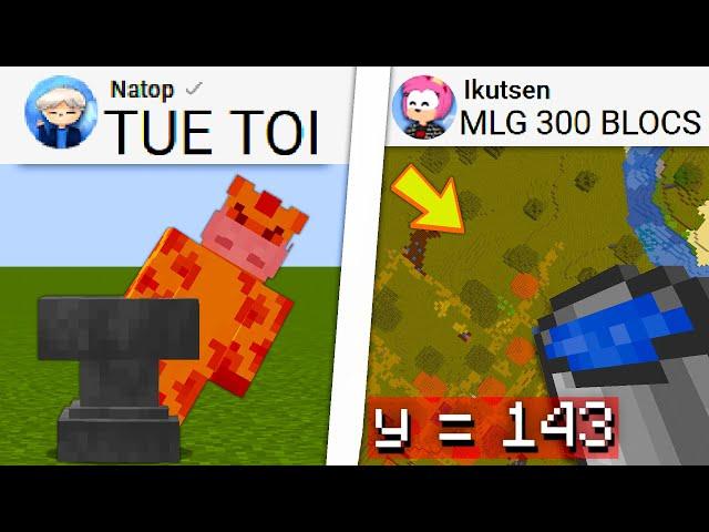 J'ai fait vos Challenges DÉBILES sur Minecraft..