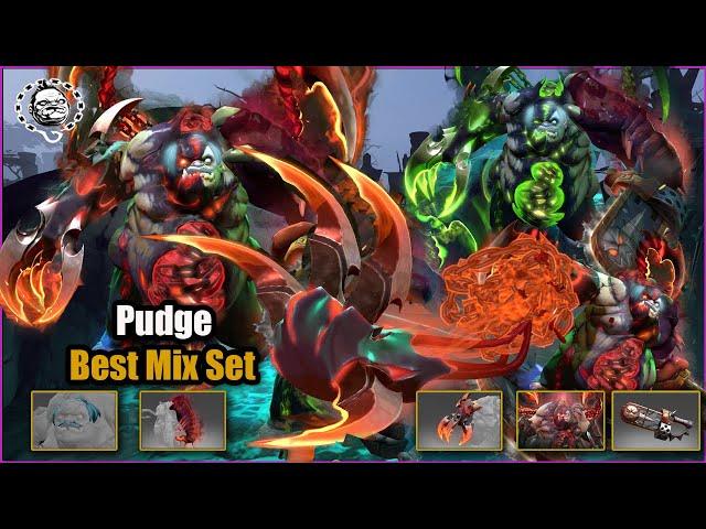 Pudge Epic Best Mix Set The Abscesserator Bundle + Feast of Abscession + Rotten Stache + Bonesaw