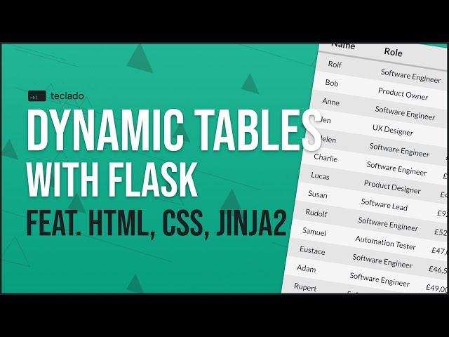 How to display dynamic data tables with Python, Flask, and Jinja2