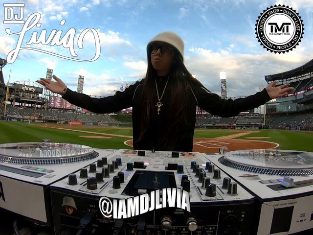 DJ Livia djs at the Chicago White Sox 10min MIX