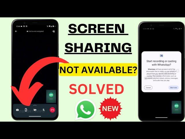 Screen Sharing Option Not Showing On WhatsApp Video Calls Problem Solved