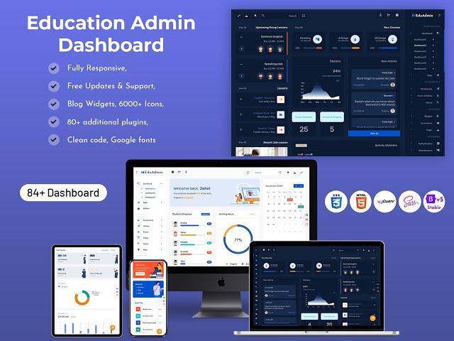 Education Bootstrap Admin Web App Template