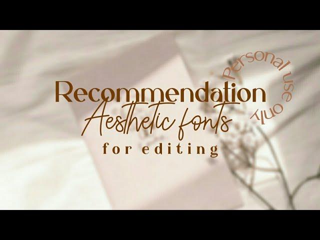 Aesthetic fonts u should use ! ◡̈ | Aesthetic fonts recommendation for editing 2021