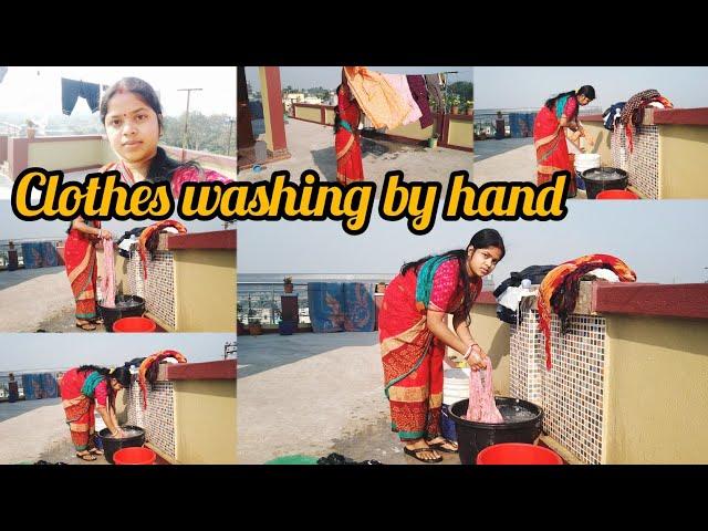 clothes washing by hand//Indian housewife desi style cleaning blog||saree blog#clothes washing#hot