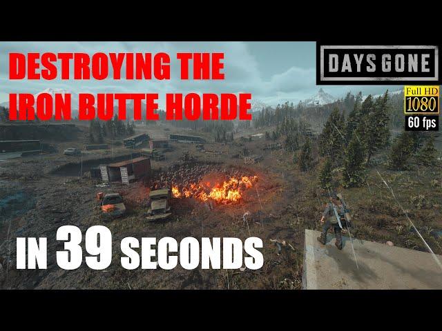 Days Gone PS5 - THE IRON BUTTE HORDE - Destroying A 300 Strong Horde In 39 Seconds