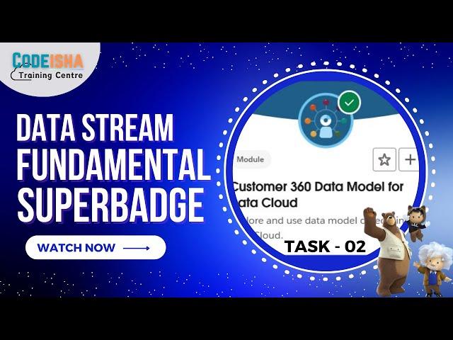 Data Stream Fundamentals Superbadge Unit | Customer 360 Data Model for Data Cloud #CodeIsha