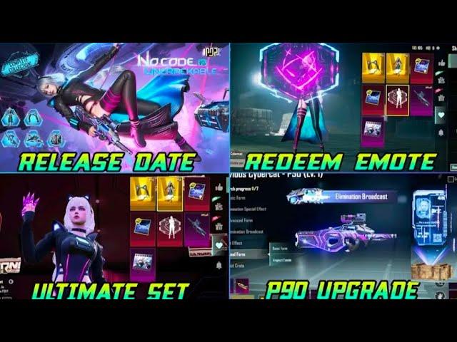 DEVIOUS CYBERCAT ULTIMATE SET FULL LEAKS BGMI & PUBGM | NEW MYTHIC EMOTE | UPGRADE GUN SKIN